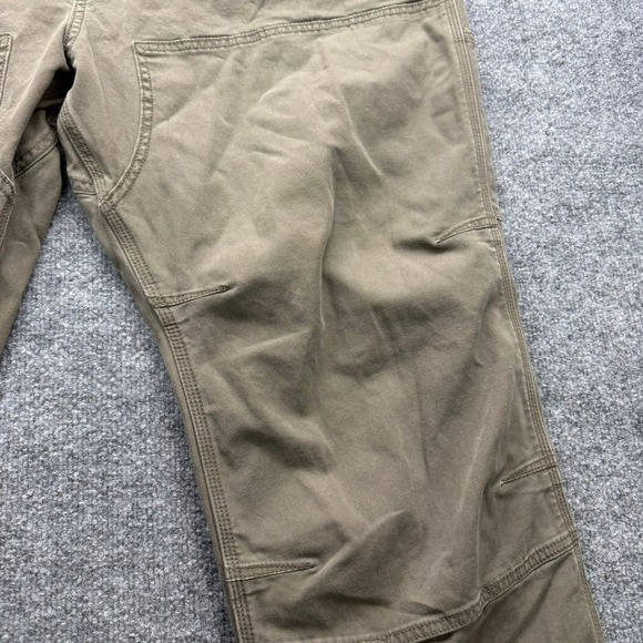 Carhartt Rugged Flex Work Pants Men's 46x30 Khaki Canvas Double Front Utility - Picture 11 of 14